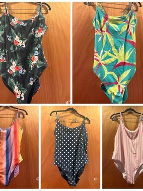 Bundle of 5 Old Navy One-Piece Swimsuits